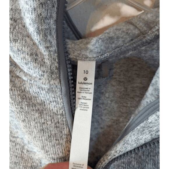 NWOT LULULEMON ATHLETICA Fleece & Thank You Pullover Hoodie Size 10 - Picture 6 of 6